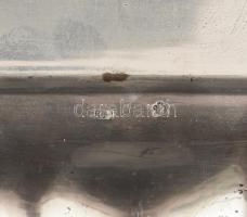 Ezüst(Ag) hólyagos peremű tálca, jelzett, 38,5×19 cm, nettó: 601 g