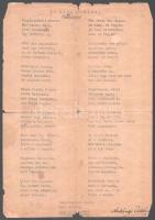 cca 1920-50 Nadányi Zoltán (1892-1955) költő 2 db gépelt verse ("Anyu", "Az első pogá...