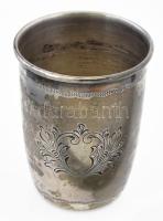 Ezüst(Ag) keresztelőpohár, jelzett, m: 7 cm, nettó: 59 g