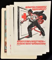 28 db Tanácsköztársasági plakát reprintje (Biró Mihály, Földes Imre, Jeges Ernő és mások grafikái), ...