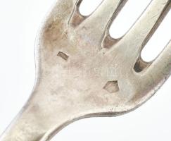 Ezüst(Ag) villa + kanál, jelzett, h: 17,5 cm, nettó: 53 g