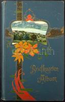 250 db RÉGI képeslap vegyes minőségben nagy szecessziós Briefkaarten albumban: sok dombornyomott, li...