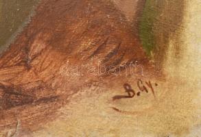 Benczúr Gyula (1844-1920): Fohász. Olaj, karton, jelzett, hátoldalán Magyar Nemzeti Galéria bírálati...