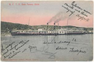 1905 Orsova, MFTR "DEÁK FERENCZ" gőzös, gőzhajó. Grieser Mátyás kiadása / steamship (EK)