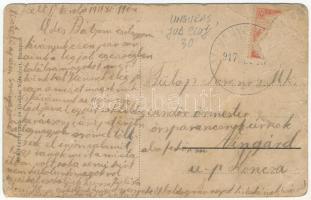 1917 Bálványosváralja, Schlosswall, Unguras; Református templom / Calvinist church (b)