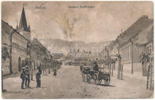 Nagydisznód, Heltau, Cisnadie; General Krafft Gasse / utca / street view (b)