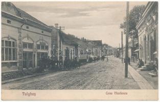 Gyergyótölgyes, Tölgyes, Tulghes, Tulghies; Casa Nicolescu / utca, Nicolescu háza és üzlete / street view, house and shop of Nicolescu