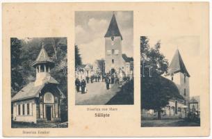 1944 Szelistye, Salistea Sibiului, Saliste; Biserica Eroilor, Biserica cea Mare / templomok / churches (EK)
