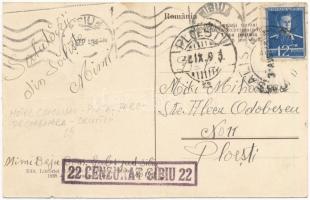 1943 Szelistye, Salistea Sibiului, Saliste; Vedere din Piata, Crintii, Pavil. de joc, Parc / Fő tér,...