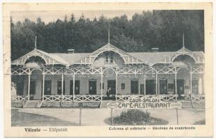 1924 Előpatak, Valcele; Cafenea si cofeterie / Kávéház és cukrászda, étterem / café, confectionery and restaurant (kis szakadás / small tear)