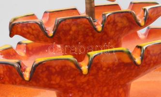 Retro hal figurás szökőkút, kopással, zsinórján sérüléssel, 38x24x39 cm