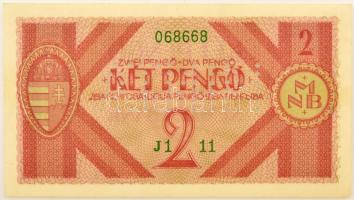 1938. 2P "J1 11 068668" Tervezet, nem került forgalomba, "MINTA" perforációval T...