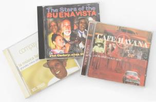 3 darab kubai zene CD: The Stars of the Buena Vista, Cafe Havana, Compay Segundo