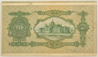 1929. 10P "B 420 007375" kézzel vágott, jobb alsó sarok(?) ívdarab, három másik látható ba...