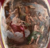 Epiag historizáló mintával díszített váza, jelzéssel, kopással, m: 24,5 cm