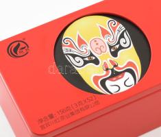 Hong Gui Ren minőségi kínai tea díszdoboza, fém, hibátlan, 34x9x9 cm