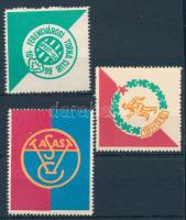 3 db Sportegyesületi levélzáró