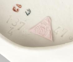 Royal Dux táncospár, biszkvit porcelán, jelzéssel, férfi keze sérült, m: 22,5 cm