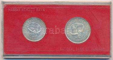 1969. 50Ft Ag + 100Ft Ag "Tanácsköztársaság" érmepár eredeti "MNB" plasztiktokban T:BU patina Adamo EM34, EM35