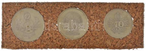 1956. 10Ft + 20Ft + 25Ft Ag "10 éves a Forint (Jó Forint sor)" T:AU kis patina, apró ph
A...