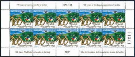 100 years of the Scout Association of Serbia minisheet, A Szerb Cserkészszövetség századik évfordulója kisív