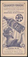 cca 1900-1910 Csillaghegyi Forrásvíz számolócédula