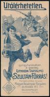 cca 1910-1920 Szultán-Forrás, Magyar Ásványvíz Forgalmi és Kiviteli Rt. Budapest számolócédula