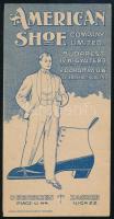 cca 1910-1920 American Shoe Company Ltd. Budapest számolócédula