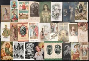 Vegyes régi szentképek, közte több litho
