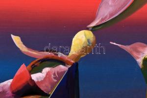 Mizser Pál (1941-2021): Radnóti emlékére ("Felemelkedő"), 1970-es évek. Plextol, farost, j...