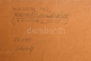 Mizser Pál (1941-2021): Radnóti emlékére ("Felemelkedő"), 1970-es évek. Plextol, farost, j...