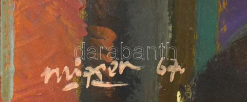 Mizser Pál (1941-2021): Ülő nő, 1967. Olaj, farost, jelzett a hátoldalán, proveniencia: a művész hag...