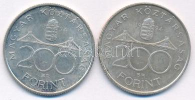 1994. 200Ft Ag "Deák" (2x) T:AU,XF 
Adamo F13.1