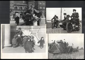 cca 1960 vegyes fotó tétel, össz. 18 db: Balatoni tájak (7 db); 53-as villamos (Budapest) közlekedés...