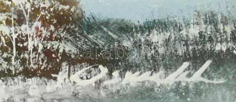 Oswald v. Osvald jelzéssel: Téli táj. Olaj, vászon. Dekoratív fakeretben, 50x70 cm