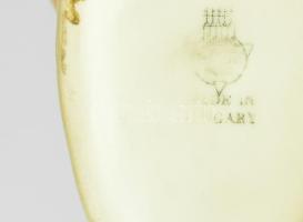 Zsolnay porcelán őzpár, kézzel festett, jelzett, minimális kopottsággal, m: 17,5 cm