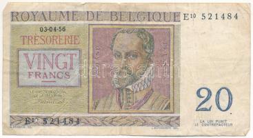 Belgium 1956. 20Fr T:F Belgium 1956. 20 Francs C:F