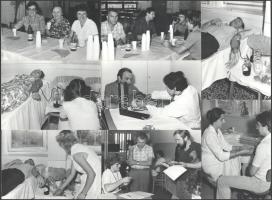 1982 Véradó nap a Metró Vállalatnál, 13 db vintage fotó, ezüst zselatinos fotópapíron, datált képek, 10,5x15 cm