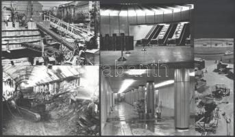 cca 1961 és 1976 között készült felvételek a metró Deák téri építkezéséről, felszín felett és alatt,...