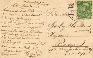1914 Képeslap melyet Garbay Sándor a későbbi Tanácsköztársaság államfője küldött feleségének