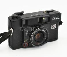 Yashica Lens Auto Focus fényképezőgép, Yashica Lens 28 mm 1:2.8 objektívvel, tokjában