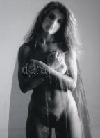 cca 1980 Bemozdult aktmodell, szolidan erotikus felvétel, 1 db modern nagyítás, 21x15 cm