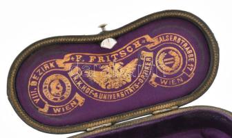 Fritsch Wien antik színházi távcső, jelzéssel, sérüléssel, eredeti tokjában