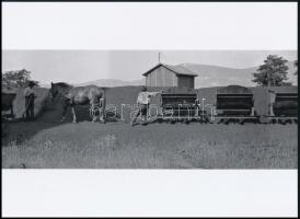 cca 1927 Bányaló megrakott csillékkel, Kerny István (1879-1963) budapesti fotóművész hagyatékából 1 db modern nagyítás, jelzés nélkül, 15x21 cm