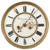 Brauswetter János Szegeden antik falióra szerkezet, képeken látható felszereltséggel és sérülésekkel, d: 18,5 cm