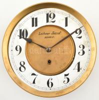 Lechner József Budapest antik falióra szerkezet, képeken látható felszereltséggel és sérülésekkel, d: 18,5 cm