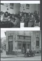 cca 1962 Szabó Pál kecskeméti villanyszerelő portréja, motorja, műhelye és családja, képriport Medgyesi László (?-?) kecskeméti fotóművész hagyatékából, 7 db modern nagyítás, 15x21 cm és 15x10 cm