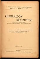 Műszaki könyv kolligátum: Vidovich Antal - Bátosy Béla: Géprajzok készítése, különös tekintettel a ,,Magyar Országos Szabványok"-ra. A Szegedi M. Kir. Állami Felsőipariskola Műszaki Könyvtára 1. sz.; Badár Gábor: Gépszerkezettan I. rész, 6. füzet (Kézirat + Ábragyűjtemény); Rátkay Endre: Szilárdságtani alapismeretek. Kompendium. 2. füzet: A hajlítás, kihajlítás és a csavarás. Szeged, 1939, Szegedi M. Kir. Áll. Felsőipariskola. Egybekötve, félvászon-kötésben, kopottas borítóval, néhány kissé foltos lappal.