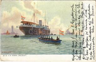 1905 SMS PELIKAN az Osztrák-Magyar Haditengerészet raktárhajója / K.u.K. Kriegsmarine / Austro-Hungarian Navy, mariners of SMS Pelikan admiral's yacht and torpedo depot ship s: A. Kircher (EB)