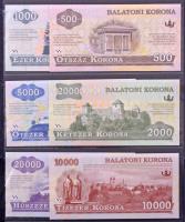 2012. 500 Balatoni Korona + 1000 Balatoni Korona + 2000 Balatoni Korona + 5000 Balatoni Korona + 10....